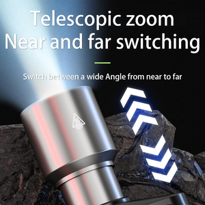 Lampe frontale <span class=keywords><strong>LED</strong></span> puissante et zoomable, étanche, rechargeable, avec batterie haute capacité et mise au point variable pour le <span class=keywords><strong>travail</strong></span> en extérieur - Product Image 3