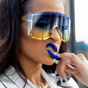 새로운 년 2022 안경 패션 특대 sanglass faceshield 선글라스 다채로운 그라데이션 렌즈
