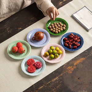 Handmade Ceramic <b>Tea</b> <b>Tray</b> With Auspicious Cloud Design Dehua Pot Stand For <b>Tea</b> Serving And Snacks - Product Image 3
