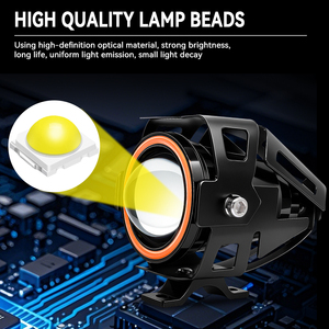 Phare de moto LELANPU H4 Angel Eyes antibrouillard, projecteur LED moto à 1 lentille, éclairage de travail - Product Image 5