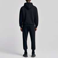 Ensemble pantalon de survêtement et sweat à capuche fabricant personnalisé OEM Jogger survêtement de sport en coton vierge uni pour hommes