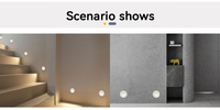Lumière d'escalier encastrée murale LED ronde 1W pour couloir et coin, éclairage de marche