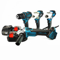 Kit combiné industriel 2-en-1 : visseuse sans fil 18V sans balais et meuleuse d'angle avec 2 batteries OEM
