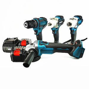 Kit Combinato <span class=keywords><strong>a</strong></span> <span class=keywords><strong>Batteria</strong></span> Multi-in-Uno con <span class=keywords><strong>Avvitatore</strong></span> <span class=keywords><strong>a</strong></span> Impulsi <span class=keywords><strong>18V</strong></span>, Smerigliatrice Angolare Brushless e Chiave Elettrica con 2 Batterie, per Makita - Product Image 6