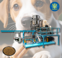 Ligne de production automatique d'extrudeuses de croquettes bicolores pour chiens et chats, machines de transformation d'aliments pour animaux de compagnie pour usine de fabrication