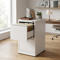 Armoire de classement métallique moderne, verrouillable et réglable, avec tiroirs de grande capacité, pour usage domestique, bureau ou scolaire