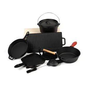 Men gang nồi súp đặt Mini Cocotte nhỏ strewing và Baking gang nồi với nắp