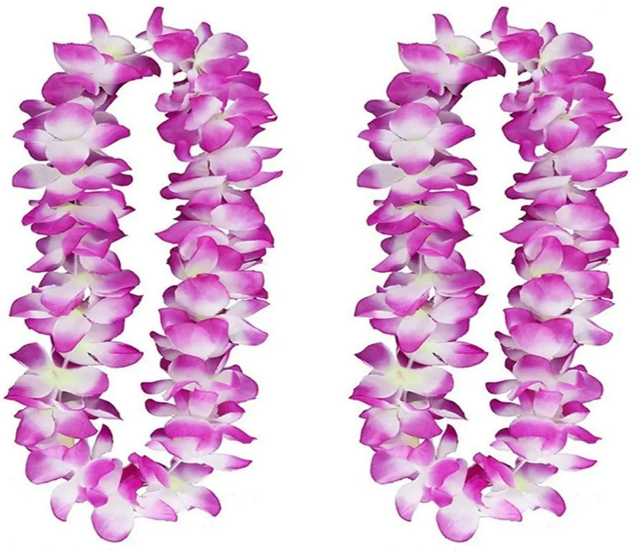 KarlNiko Thickened Hawaiian Flower Leis Necklaces Tropical Island Beach Theme Party Decorations Supplies