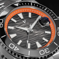 Montre de plongée de luxe avec logo personnalisé, résistante à l'eau jusqu'à 200 m, TMI NH35, montre mécanique pour homme, marque privée