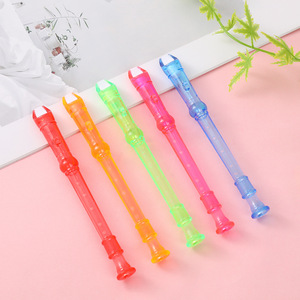 Enregistreur en cristal transparent à six trous pour enfants, instrument de musique pour l'éducation précoce, jouet à vent, cadeau, 20x2cm, 5 pièces - Product Image 2