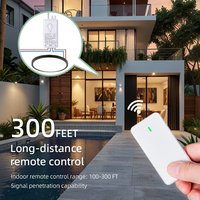 Interrupteur d'éclairage unique à télécommande 10A RF433 sans fil avec antenne IP66 1000W, interrupteur marche/arrêt LED longue portée