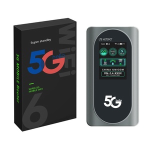 Chinese 5G <b>Router</b> with <b>SIM</b> Slot Portable Outdoor <b>WiFi</b> 6 2400Mbps 5G Speed LCD Display - Product Image 1
