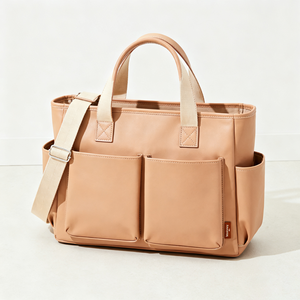 ייצור תיק רב תכליתיים קיבולת גדולה עמיד למים חיתולים תיק יד לוגו מותאם אישית אמא תיק - Product Image 5