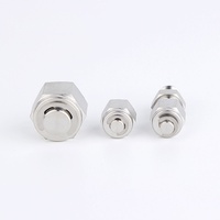 Raccord de tuyauterie forgé américain 7/16 en acier inoxydable 316 résistant à haute pression, tête de connecteur à ferrule, filetage 1/4 mm