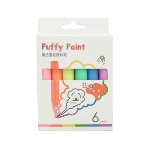 6 pièces/ensembles magique 3D peinture stylos bricolage bulle pop-corns dessin marqueur stylo à bulles magique Puffys stylos pour enfants - Product Image 1