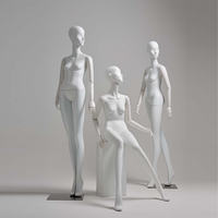 Mannequin de vitrine féminin AFELLOW OEM haut de gamme, en fibre de verre, mince, abstrait, corps entier