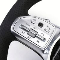 Volant de voiture personnalisé confortable en cuir pleine fleur semi-perforé pour Mercedes Benz W205 W212 W163 W164 X247 X166