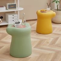 Ensemble de tabourets de bureau en plastique au design moderne et mignon en forme de patte de chat, idéal pour les enfants, la chambre et l'école - Vente chaude
