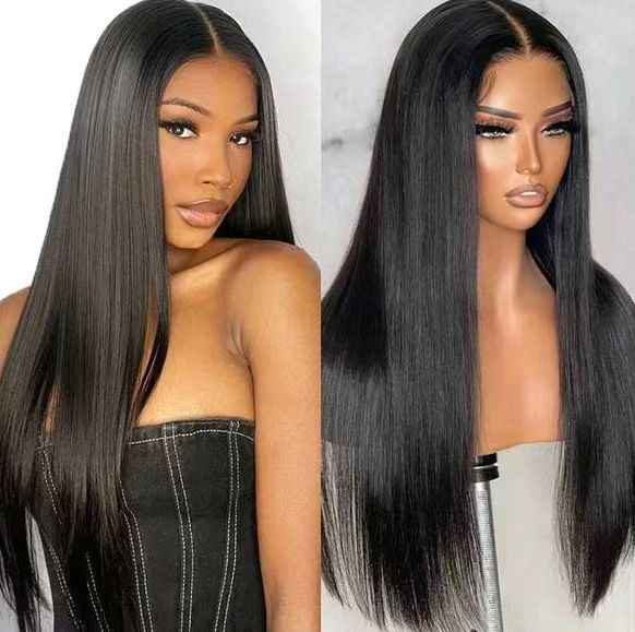 Vente en gros Extension de cheveux Lace Front Longs cheveux noirs