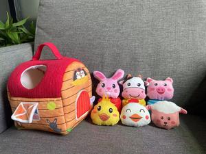 Zacht Schuur Babyspeelgoed 6-12 Maanden Met Opgezette Boerderijdieren Rammelen Piepend Kreukelgeluidspiegel Sensorische Pluche Babyspeelgoed - Product Image 6