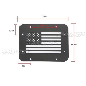 Panneau décoratif de plaque d'immatriculation de hayon pour Jeep JK Wrangler 2007-2017, kit carrosserie, accessoires de voiture - Product Image 3