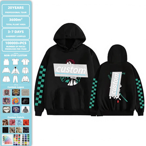 Felpa con Cappuccio Anime Personalizzata, Stile Giapponese Demon Slayer, Oversize Unisex, Streetwear Gotico Harajuku - Product Image 1