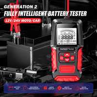 Testeur de batterie de voiture 12V 24V, analyseur LCD, outil de test, scanner, diagnostic numérique pour voiture, camion, moto