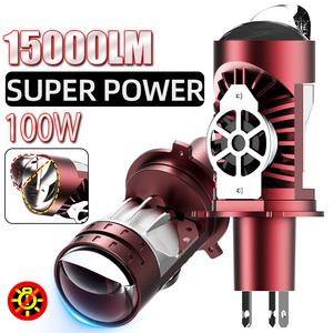 Super Bright Led Headlights Plug and Play HID Replacement Led <b>Projector</b> Lens 100W H4 Car Led <b>Light</b> Bulb - Product Image 6