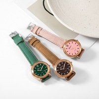 Montre à quartz pour femme Wish, nouveau style, cadran minimaliste, bracelet en acrylique mat, boîtier en alliage 36 mm, épaisseur 10 mm, affichage à aiguilles