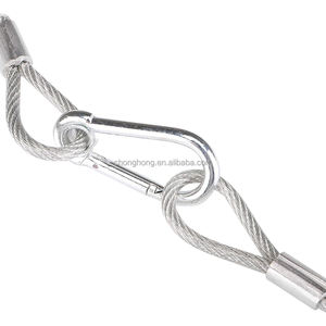 銀色のステンレス鋼ストラップステージ照明安全チェーンケーブルトラスクランプループ付きセキュリティケーブルワイヤーロープスリング - Product Image 3