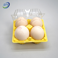 Barquette à œufs en PET de qualité alimentaire, couleur personnalisée, avec couvercle séparé, antichoc, empilable, OEM ODM, emballage d'œufs imprimé sur mesure
