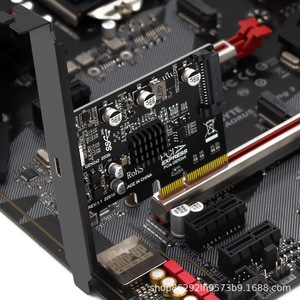 Carte adaptatrice PCIe vers USB32Gen2 Type C 20 Gbps sans lecteur ASM3242 - Product Image 3