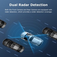 Cámara para Coche 4G con GPS Integrado, Visión Nocturna Infrarroja, Grabador de Estacionamiento, Cámaras Duales, Detección de Radar Dual, Sensor G, Grabación con una Sola Tecla