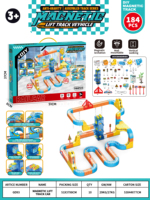 Nouveau 2026 – Ensemble de jouets magnétiques de 222 pièces, circuit de course flexible à construire soi-même avec blocs de construction magnétiques pour enfants