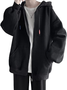 Cardigan à Capuche Zippé Intégral en Polaire Premium pour Hommes Européens et Américains – Veste Streetwear Sport Décontractée Grande Taille – Vente en Gros - Product Image 2