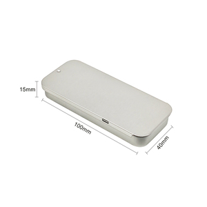 Boîte en métal étamé personnalisée format <span class=keywords><strong>King</strong></span> Size, 5 paquets, imprimée, avec couvercle coulissant CR anti-enfants, 100*40*15mm, argent, qualité alimentaire - Product Image 2