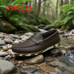 HY, Chaussures <span class=keywords><strong>bateau</strong></span> pour hommes en cuir de vache naturel authentique, couleur jaune, pratiques pour le quotidien, faciles à enfiler et à retirer, HSW031 - Product Image 3