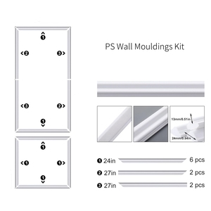 <span class=keywords><strong>Kit</strong></span> d'habillage de moulures murales préfabriquées auto-adhésives prêtes à assembler Panneaux de lambris en polystyrène PS Moulure décorative pour meubles - Product Image 1