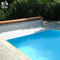 Couverture de piscine automatique Water Crown en polycarbonate, couverture de sécurité rétractable électrique pour villa