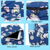Ensemble de sac à dos licorne pour filles enfants adolescents sac d'école sac à dos de voyage avec déjeuner sac fourre-tout porte-crayon sac à main sac 3 en 1 ensemble