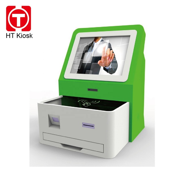 Wall Mounting Self Service Terminal Bill Payment Machine Kiosk with NFC Card Reader Documents Printing
