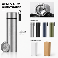 Tasse isotherme en titane pur, tasse à eau, infuseur à thé, 15 oz, isolation sous vide double couche, boissons chaudes/froides, antidérapante