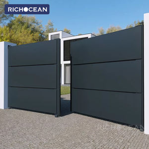 RICHOCEAN <span class=keywords><strong>Porte</strong></span> de jardin Système de portail automatique pour portail de jardin en fonte d'aluminium Portes européennes durables modernes en aluminium - Product Image 1