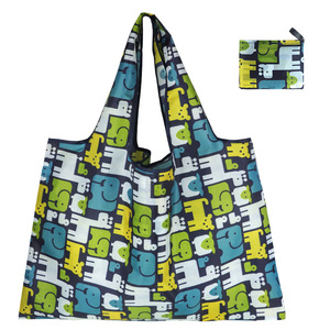Oxford <b>Foldable</b> Shopping <b>Bag</b> Large Size Colorful Leaf Print Shoulder Handle Grocery Carry <b>Bag</b> - Product Image 2