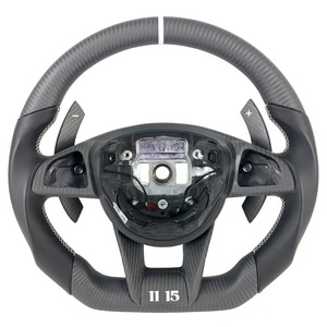 Volante de Fibra de Carbono Real a <span class=keywords><strong>Precio</strong></span> de Fábrica para <span class=keywords><strong>Mercedes</strong></span> Benz <span class=keywords><strong>AMG</strong></span> W205 W213 Clase C CLA <span class=keywords><strong>GLA</strong></span> 2015-2019 - Product Image 1