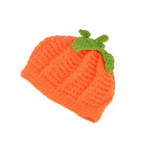 MXRPROPS Chapeaux tricotés pour bébés en forme de citrouille Accessoires de photographie en laine Chapeau de bébé au crochet - Product Image 3