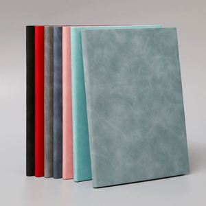 Wholesale Moonmoonpie Custom <b>A5</b> Size Softcover Student Writing Notebooks School Journal Diary <b>Notepad</b> PU Leather Cover Glue - Product Image 4