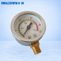 Manómetro Y40 con Esfera de 40 mm, 0-1.6 MPa, 0-220 PSI, para Compresor de Aire y Tanque de Gas