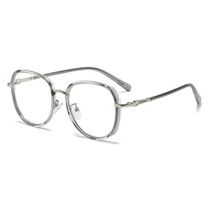 <span class=keywords><strong>Lunettes</strong></span> Rétro Européennes et Américaines Scintillantes Anti-Lumière Bleue pour Femmes, Monture Ovale Large Amincissante, Verres PC pour un Look Naturel - Product Image 5