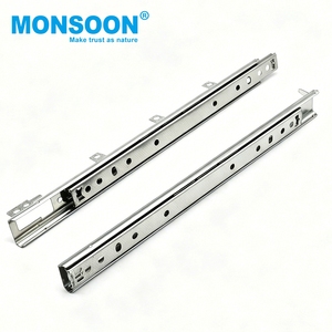 <span class=keywords><strong>Meuble</strong></span> <span class=keywords><strong>de</strong></span> <span class=keywords><strong>cuisine</strong></span> personnalisé glissière télescopique à deux sections 27 mm <span class=keywords><strong>de</strong></span> largeur <span class=keywords><strong>rail</strong></span> <span class=keywords><strong>de</strong></span> tiroir suspendu en acier zingué <span class=keywords><strong>pour</strong></span> la salle à manger - Product Image 1